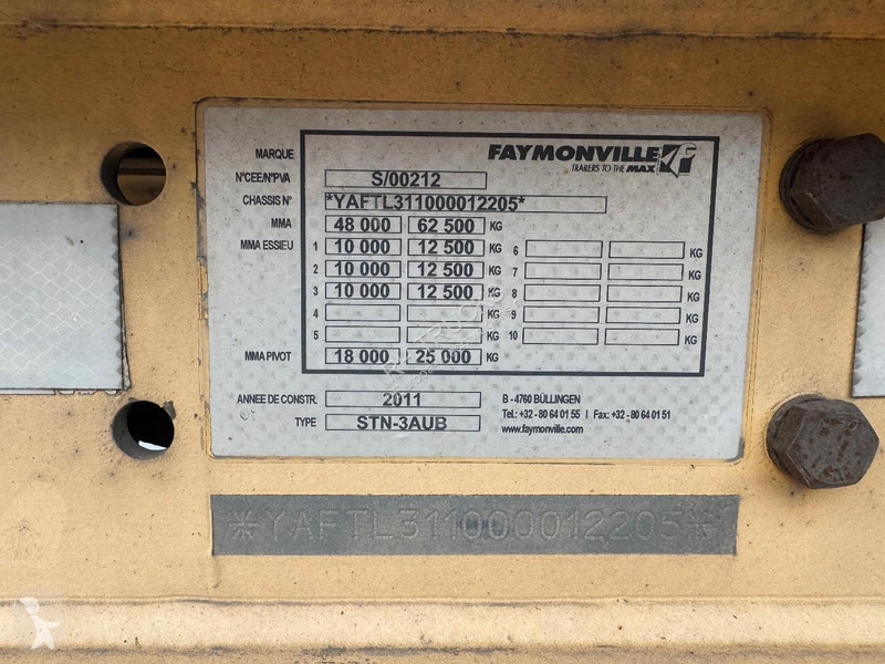 نصف مقطورة Faymonville STN-3AUB 3 AXLE SAF-...