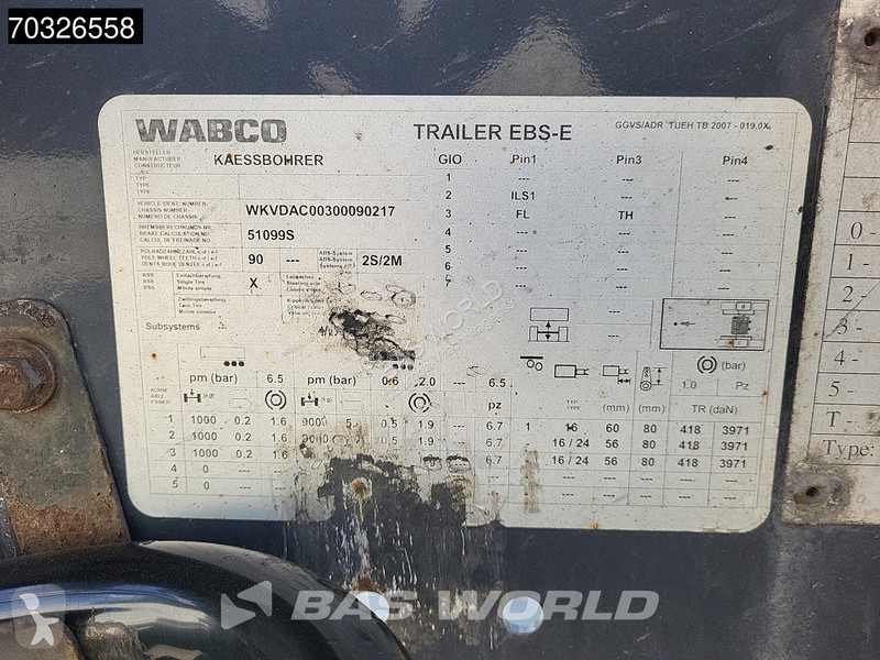 نصف مقطورة Kässbohrer CS APK 10/26 Lift Axle Stack