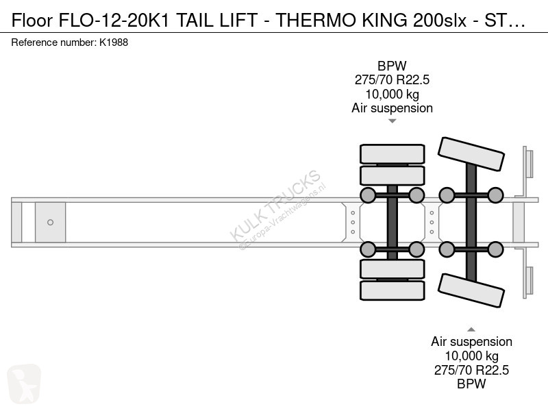 Полуремарке Floor FLO-12-20K1 TAIL LIFT -...