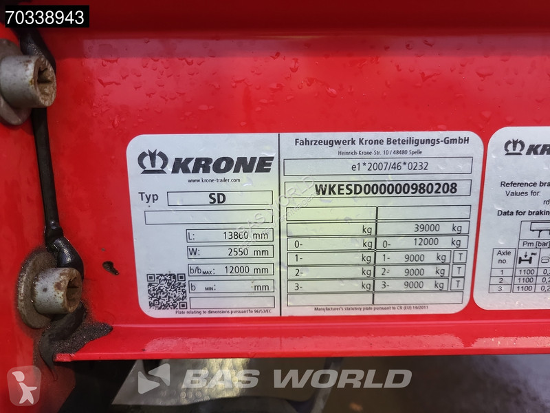 Krone Lift Axle MOT 08/27 semi-trailer