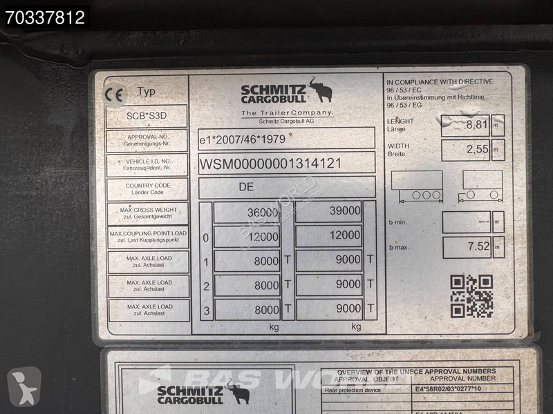 Oplegger Schmitz Cargobull SCB*S3D SCB*S3D 3...