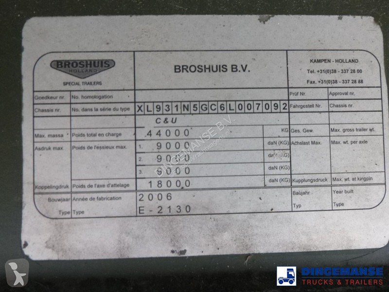 نصف مقطورة Broshuis 3-axle semi-lowbed trailer...