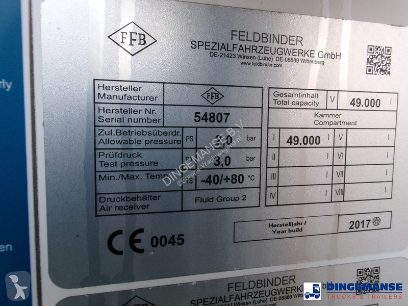 Semiremorca Feldbinder Powder tank alu alu 49...