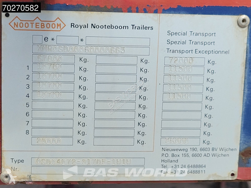 Semitrailer Nooteboom 0SD04072-S17DE-1H1H 4...