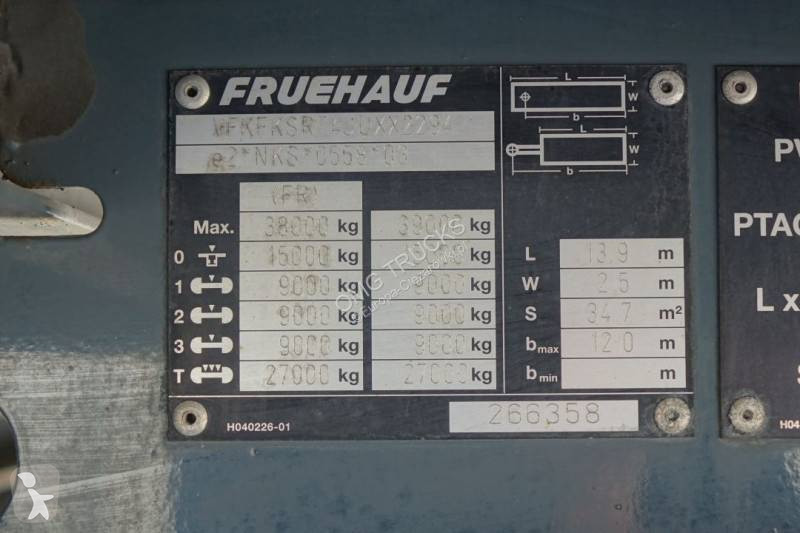 Semitrailer Fruehauf FIRANKA / STANDARD / BPW /...