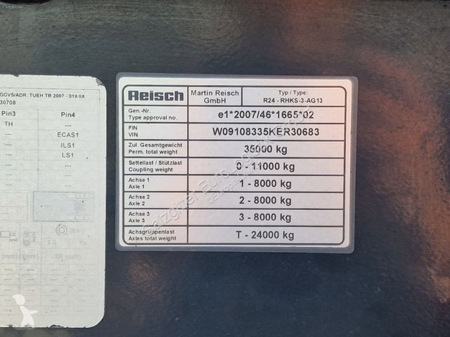 Semi reboque Reisch RHKS-3-AG13 / Alu-Felgen /...
