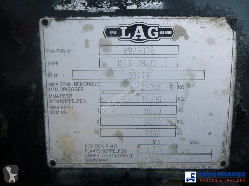 Semiremorca LAG Chemical tank inox 30 m3 / 1 comp
