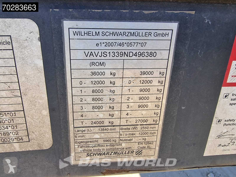 نصف مقطورة Schwarzmüller S1 3 axles Liftachse...