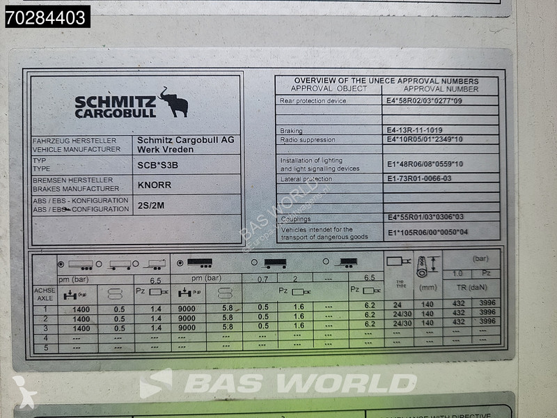 Semitrailer Schmitz Cargobull Carrier 1950MT 3...
