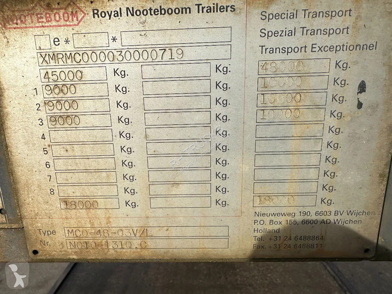 Semitrailer Nooteboom -48-03V/L, 3 AXLE...