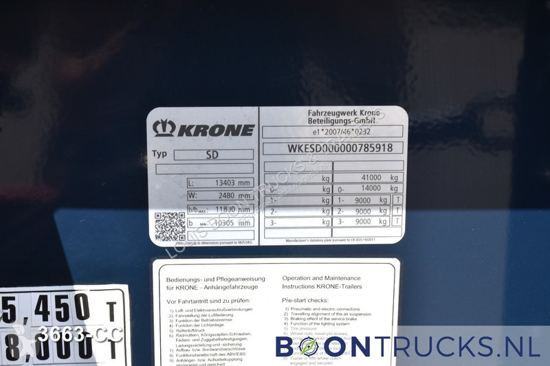 Semitrailer Krone BOX LINER | 2x20-40-45ft HC *...