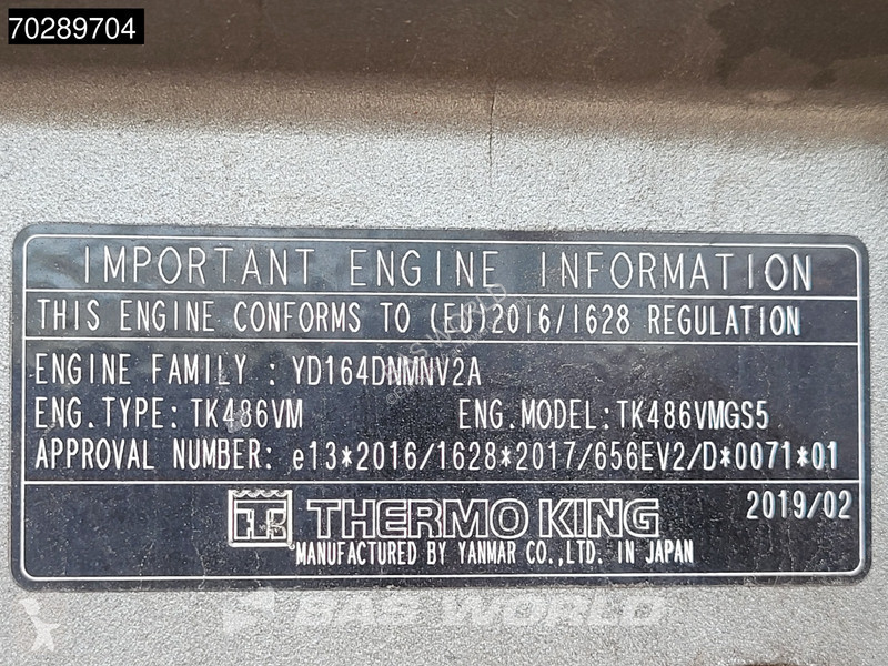 Semitrailer Chereau Thermo King SLXi 300 3 axles