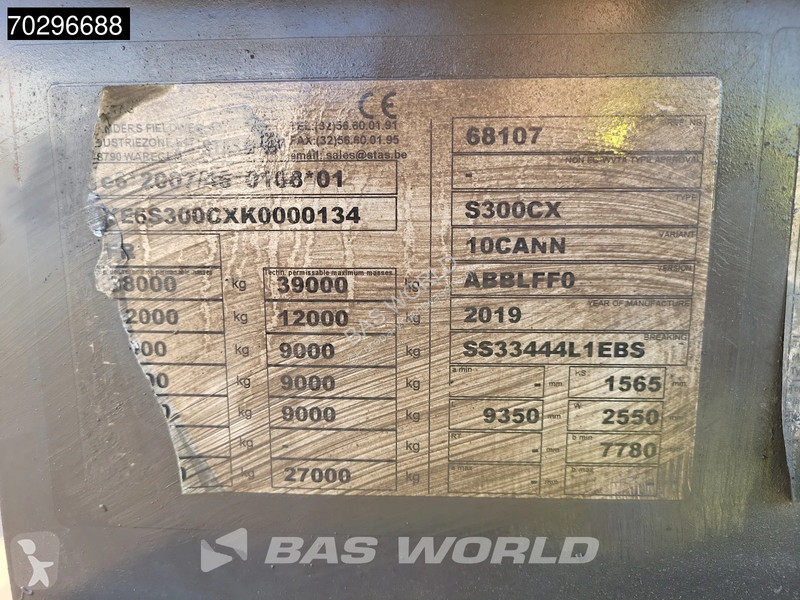 نصف مقطورة Stas S300CX 28m3 Lifting Axle