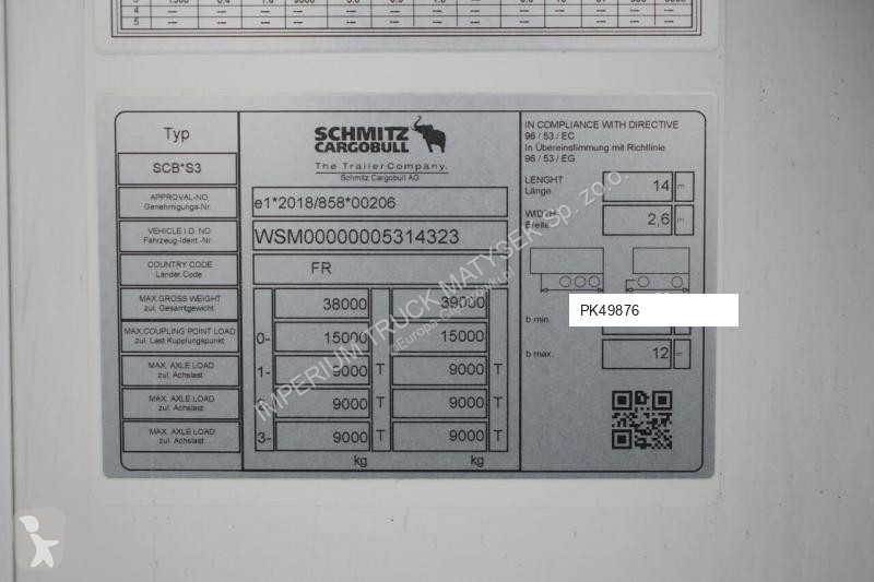 نصف مقطورة Schmitz Cargobull CHŁODNIA / AGREGAT...