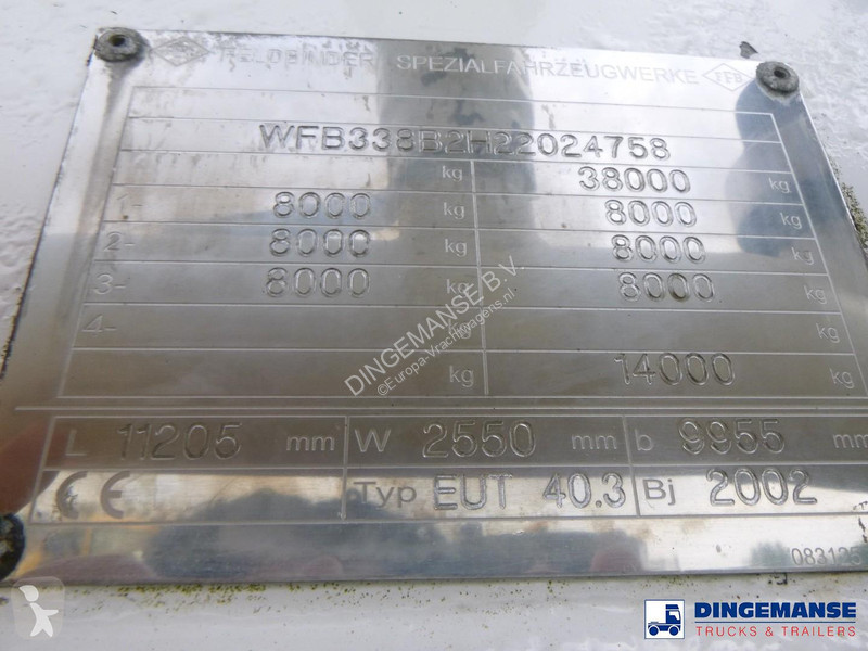 Semi remorque Feldbinder Powder tank alu 40 m3...