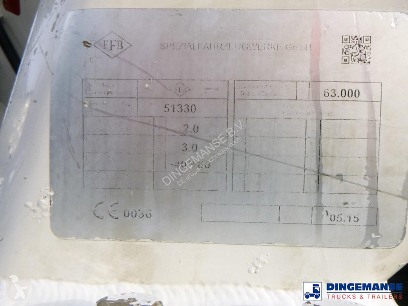 نصف مقطورة Feldbinder Powder tank alu 63 m3...