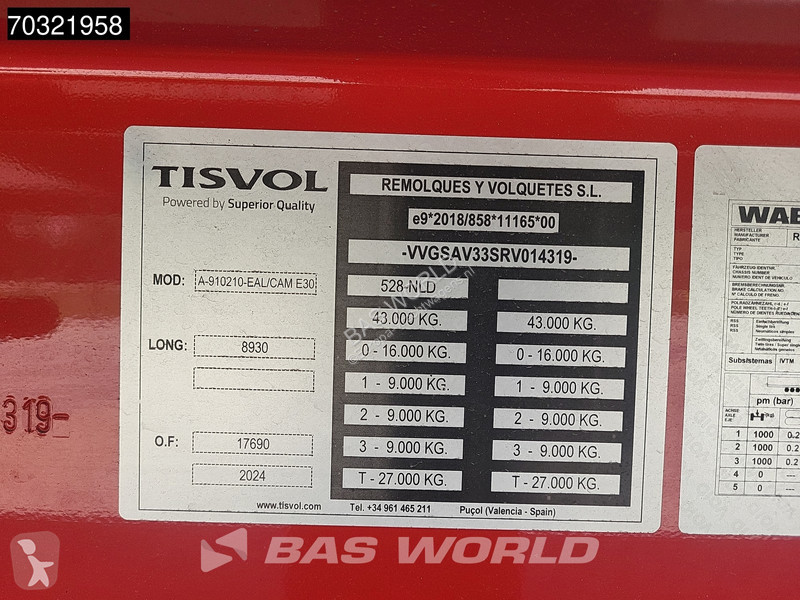 نصف مقطورة Tisvol A-910210-EAL New UNUSED 46m3...