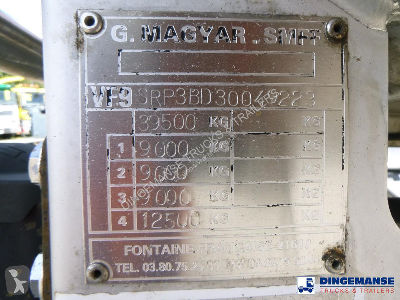 نصف مقطورة Magyar Chemical tank inox L4BH 22.5...