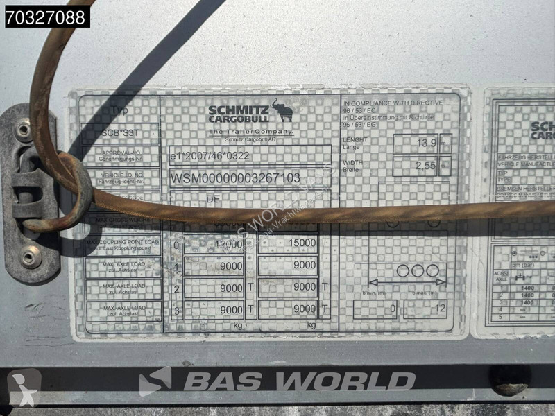 نصف مقطورة Schmitz Cargobull SCB*S3T 3 axles...