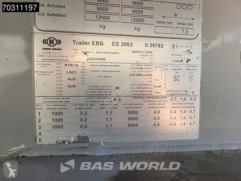 نصف مقطورة Schmitz Cargobull 24 ALU Lift Axle 24m3