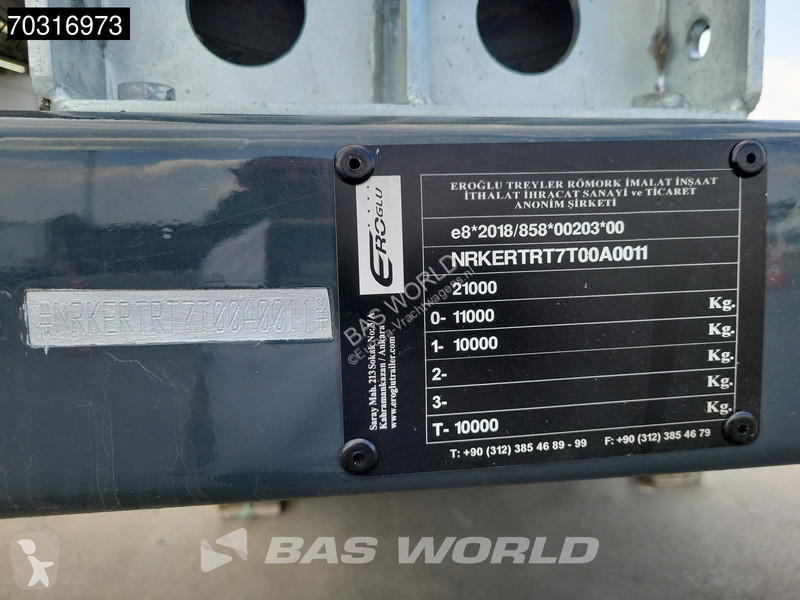نصف مقطورة Eroglu 1 Axle Trucktransporter SAF...