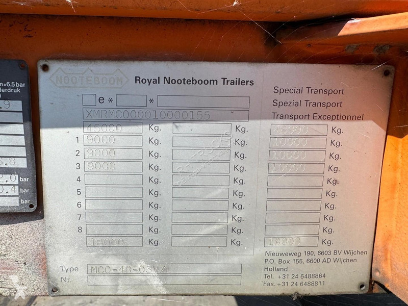 نصف مقطورة Nooteboom -48-03V/L 3 AXLE STEERING...