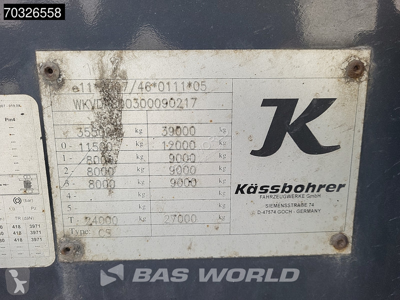 نصف مقطورة Kässbohrer CS APK 10/26 Lift Axle Stack