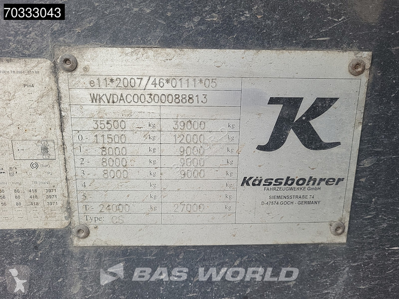 نصف مقطورة Kässbohrer CS Lift Axle 40ft