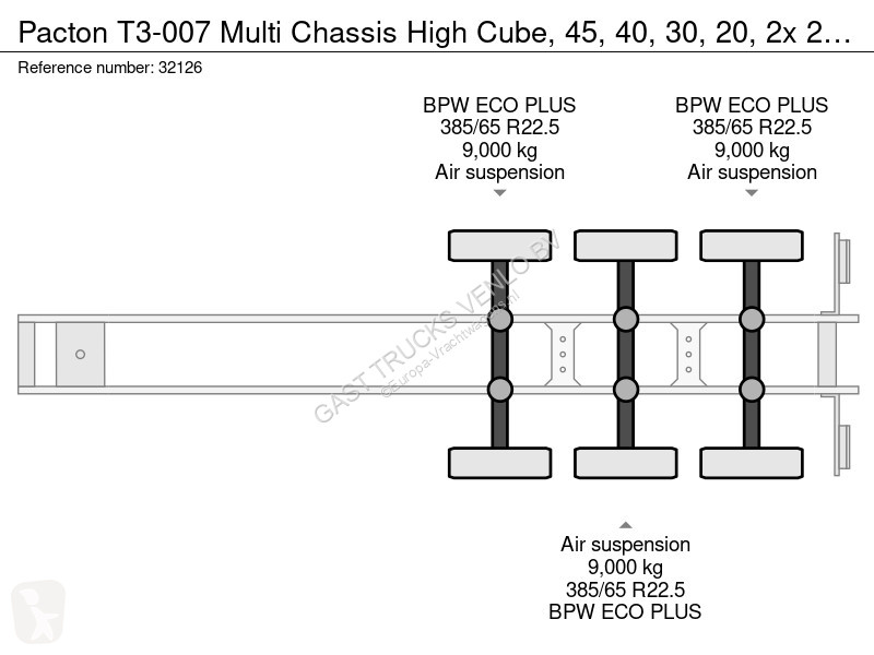 Semirremolque Pacton T3-007 Multi Chassis High...