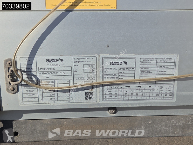 Schmitz Cargobull SCB*S3T Sliding Roof MOT...