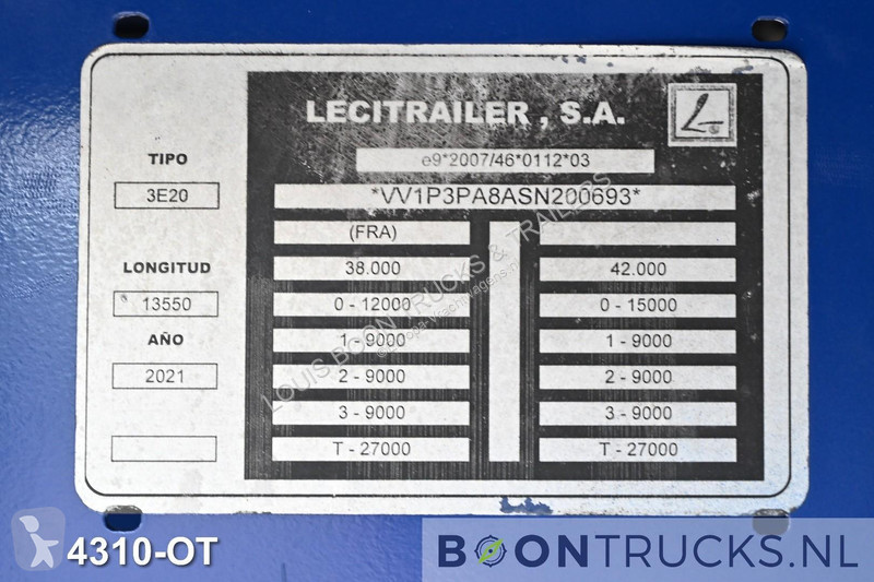Oplegger Lecitrailer 3E20 FLATBED | HARDWOOD...
