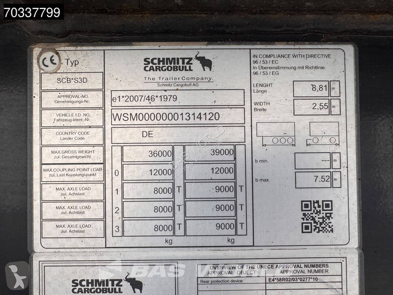 Oplegger Schmitz Cargobull SCB*S3D SCB*S3D 3...