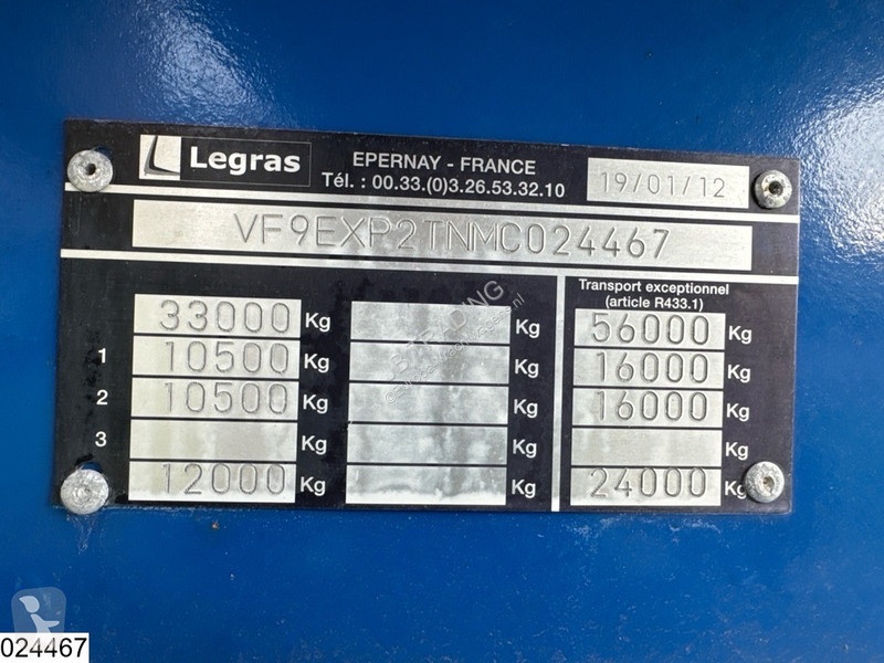 Semiremorca Legras Openlaadbak Wood transport,...