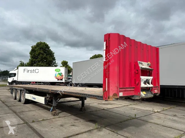 Semitrailer Krone Flatbed met rongen 41 ton...