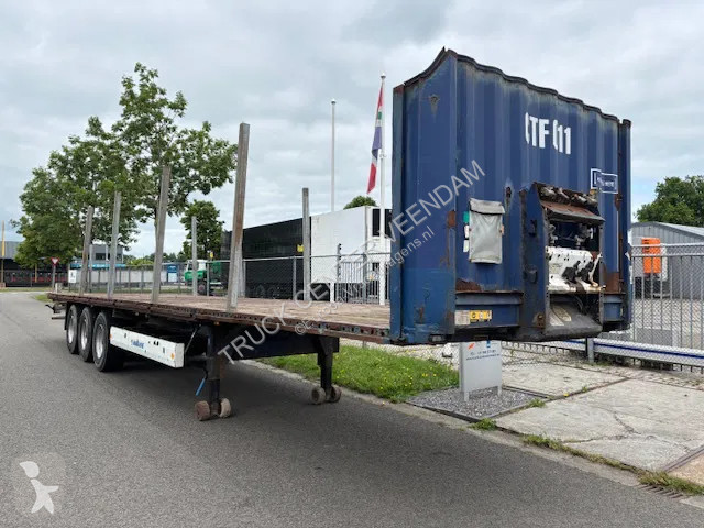 Semitrailer Krone Flatbed met rongen 41 ton...