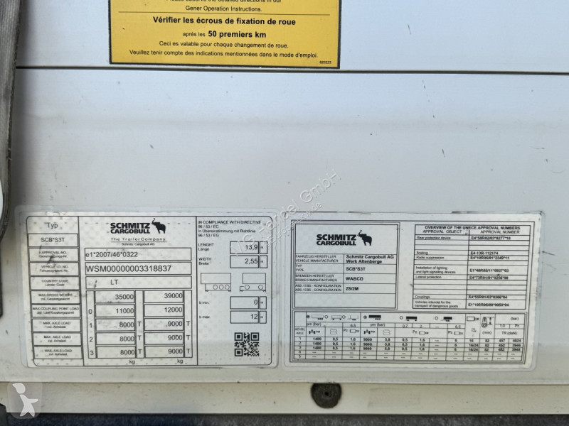 Sættevogn Schmitz Cargobull SCS BS/Curtainsider...