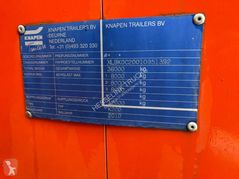 Oplegger K200 93m3 10MM Cargo floor Liftas,