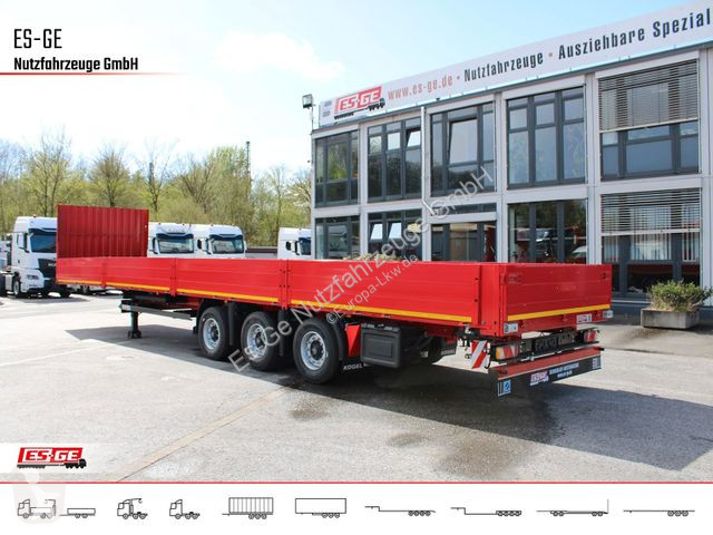 Semitrailer Kögel 3-Achs-Mega Chassis, Bordwände