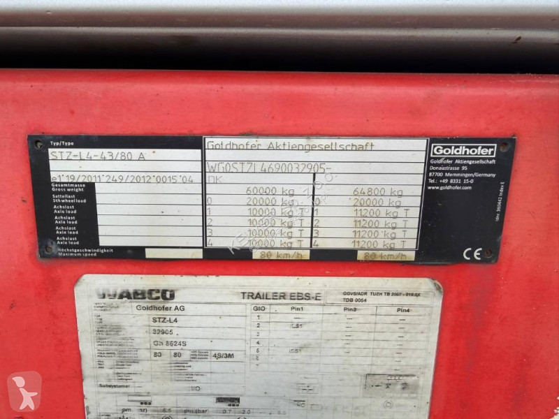 نصف مقطورة Goldhofer STZ-L4-43/80 A * 4-axle *...