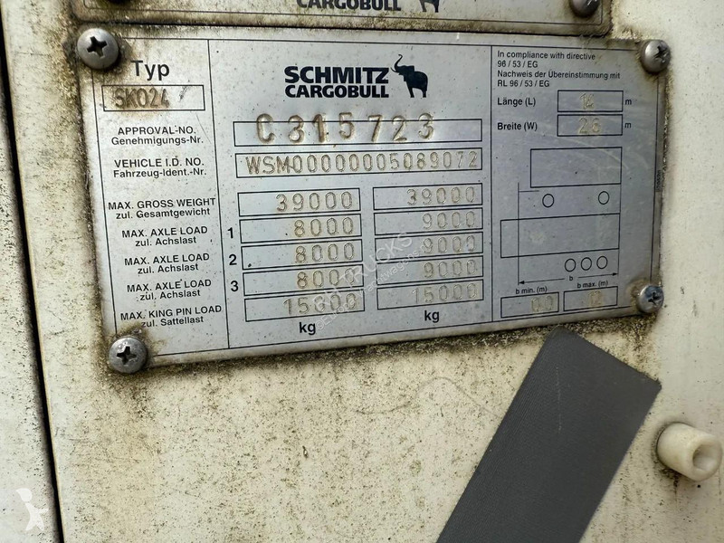 Oplegger Schmitz Cargobull 3 AXLE 20 X CARRIER...