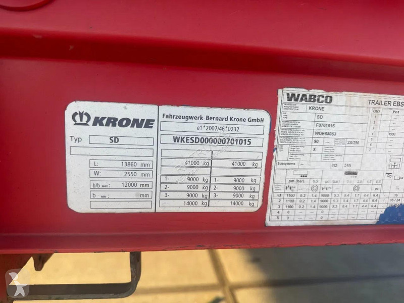 Oplegger Krone 3 AXLE + DHOLLANDIA LIFT 2000 KG...