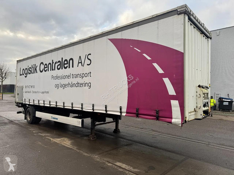 نصف مقطورة Krone SE 1 AXLE - SLIDING ROOF BÄR...