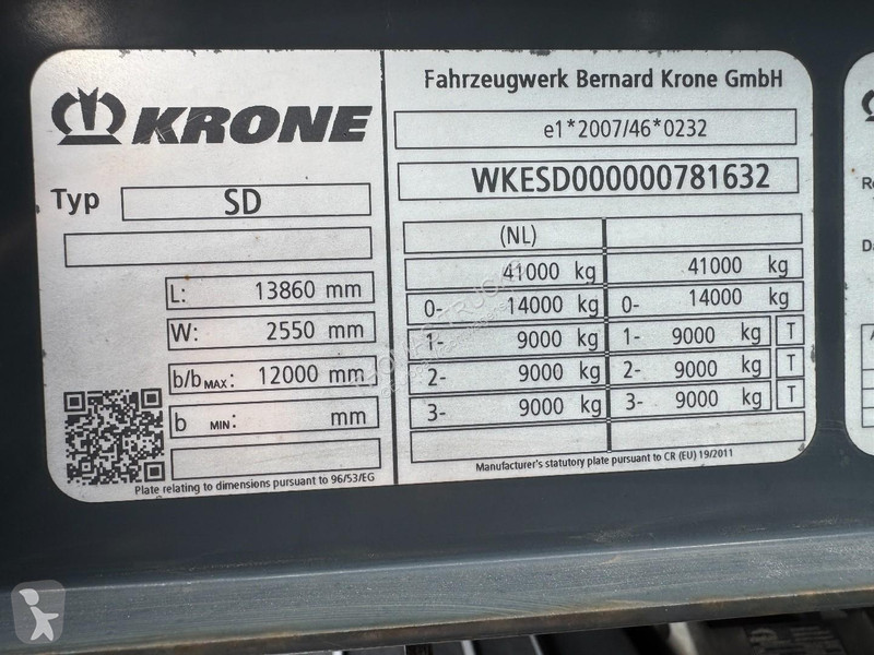 Semi remorque Krone , Lift-Axle