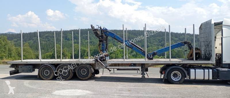 Semi remorque Benalu Forestal con grua