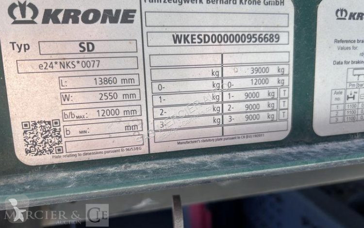 Semi remorque Krone