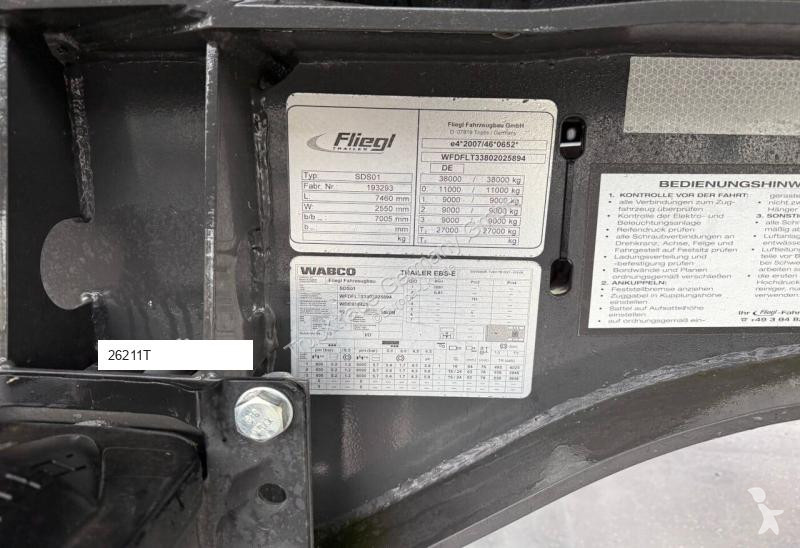نصف مقطورة Fliegl 760 SDS 380 + Tank 20ft