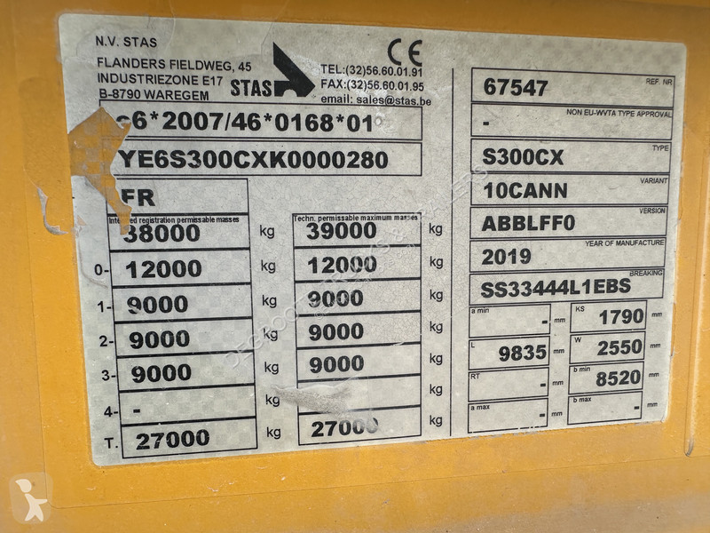 نصف مقطورة Stas 38 cub in alu