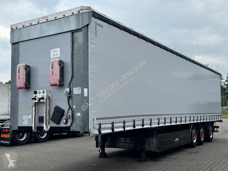 نصف مقطورة Fliegl Schuifzeil - Dak / Stuur-as /...