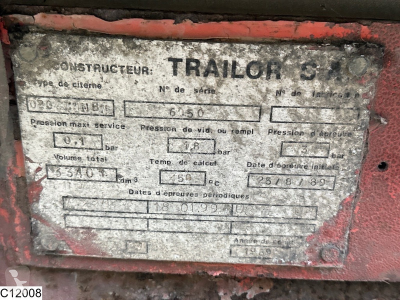 Oplegger Trailor Bitum 33401 Liter, 1 Compartment