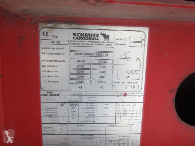 Semi remorque Schmitz Cargobull 24